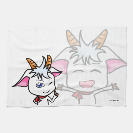 こかげのやぎ キッチンタオル (横)