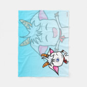 こかげのやぎ フリースブランケット (正面)