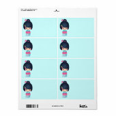 こけしさくらんぼ住所 シール (フルシート)