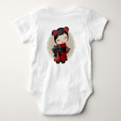 こけしのかいこ ベビーボディスーツ (裏面)