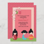 こけしのプレイメイト招待状 招待状 (正面/裏面)