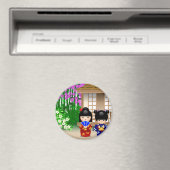 こけしの人形とお茶屋 マグネット (インサイチュ (食洗機))