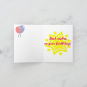 こけしの人形ギターハッピーバースデー カード (内部)