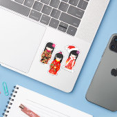 こけしの人形コレクション シール (ノートパソコンとiPhone)
