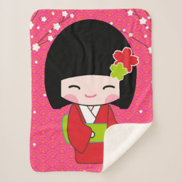 こけしの人形シェルパベビーブランケット シェルパブランケット