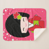 こけしの人形シェルパベビーブランケット シェルパブランケット (正面(横))