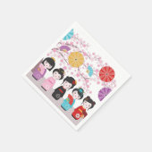 こけしの人形 スタンダードカクテルナプキン (角)