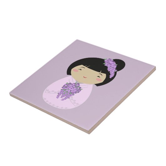 こけしの藤の花嫁 タイル (側面)