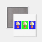 こけしトリオ磁石 マグネット (正面/裏面)