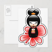 こけしミッキー・スフォンド・t ポストカード (正面/裏面)