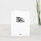 こけしラブ  チョーク犬のハートバレンタイン カード (裏面)