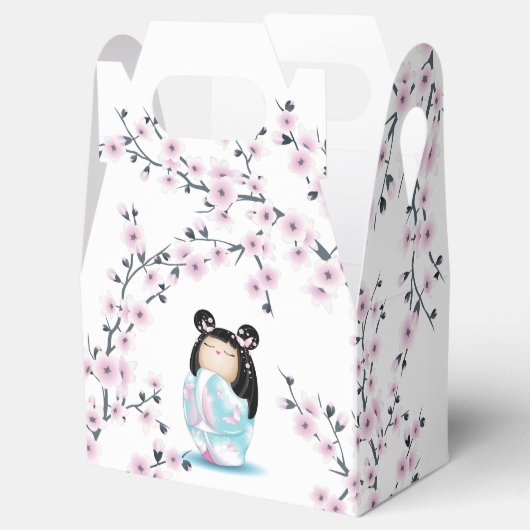 こけし人形さくらんぼの花 フェイバーボックス (オープン)