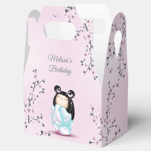 こけし人形さくらんぼサムダスティピンク フェイバーボックス (オープン)