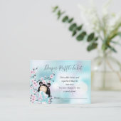 こけし人形さくらんぼ花おむつラッフルチケット エンクロージャーカード (スタンド正面)