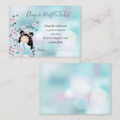 こけし人形さくらんぼ花おむつラッフルチケット エンクロージャーカード (正面/裏面)