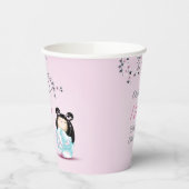 こけし人形さくらんぼ花 |ガールズ誕生日 紙コップ (左)