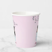 こけし人形さくらんぼ花 |ガールズ誕生日 紙コップ (左)