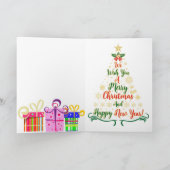 こけし人形のクリスマスカード カード (内部)