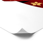 こけし人形の下桜のポスター ポスター (角)