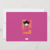 こけし人形の赤ちゃんシャワー招待状 招待状 (裏面)