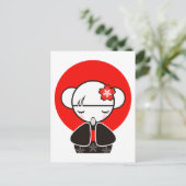 こけし人形はがき ポストカード (スタンド正面)