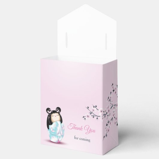 こけし人形ガールズ誕生日サンキュー フェイバーボックス (オープン)