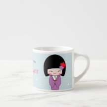 こけし人形コ日本のーヒーMUG