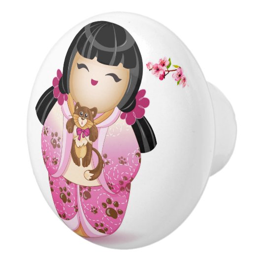 こけし人形シリーズがセラミックノブを更新 セラミックノブ (右)