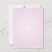 こけし人形ピンクガールベビーシャワー サンキューカード (裏面)