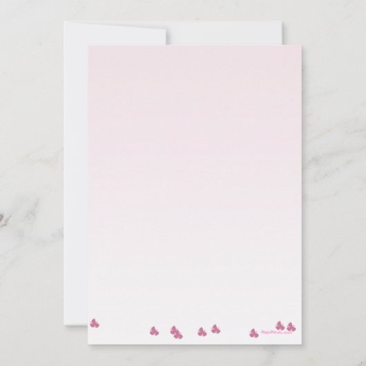 こけし人形ピンク 招待状 (裏面)