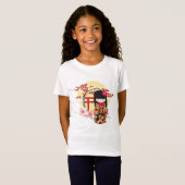 こけし人形フローラ着物 Tシャツ (正面フル)