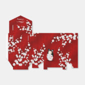 こけし人形レッド白黒さくらんぼ花見本市 フェイバーボックス (折り畳みなし)