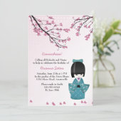 こけし人形招待状 招待状 (スタンド正面)