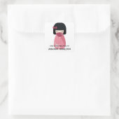 こけし人形芸者の本で日本のある スクエアシール (バッグ)