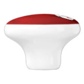 こけし人形赤白黒さくらんぼ花 セラミックノブ (側面)