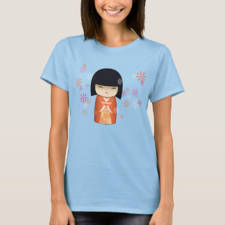 こけし人形 – あけみ Tシャツ