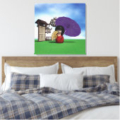 こけし人形 キャンバスプリント (インサイチュ (寝室))