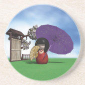 こけし人形 コースター (正面)