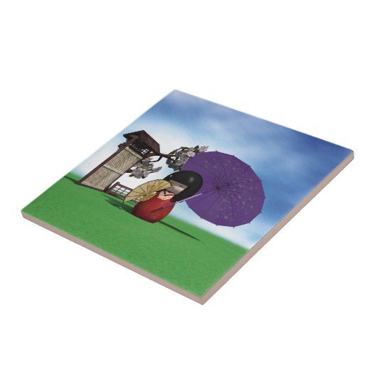 こけし人形 タイル (側面)