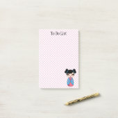 こけし人形 ピンク Post-it® ノート 4 x 6 ポストイット (デスク上)