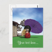 こけし人形 ポストカード (正面/裏面)