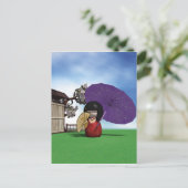 こけし人形 ポストカード (スタンド正面)