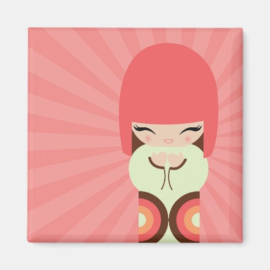 こけし人形 マグネット (正面)