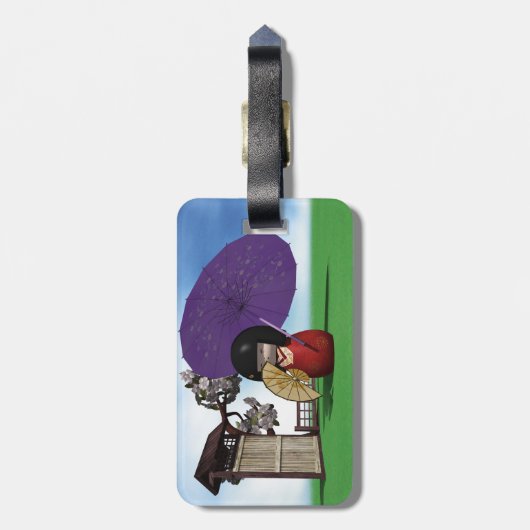 こけし人形 ラゲッジタグ (裏面縦)