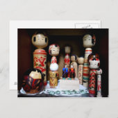 こけし日本の人形の展示 ポストカード (正面/裏面)