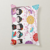 こけし日本の人形 アクセントクッション (正面(垂直))