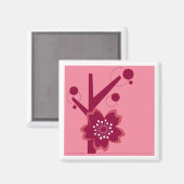 こけし桜着物デザイン マグネット (正面/裏面)