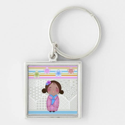 こけし桜 キーホルダー (正面)