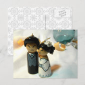 こけし結婚のI ポストカード (正面/裏面)