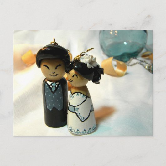 こけし結婚のI ポストカード (正面)
